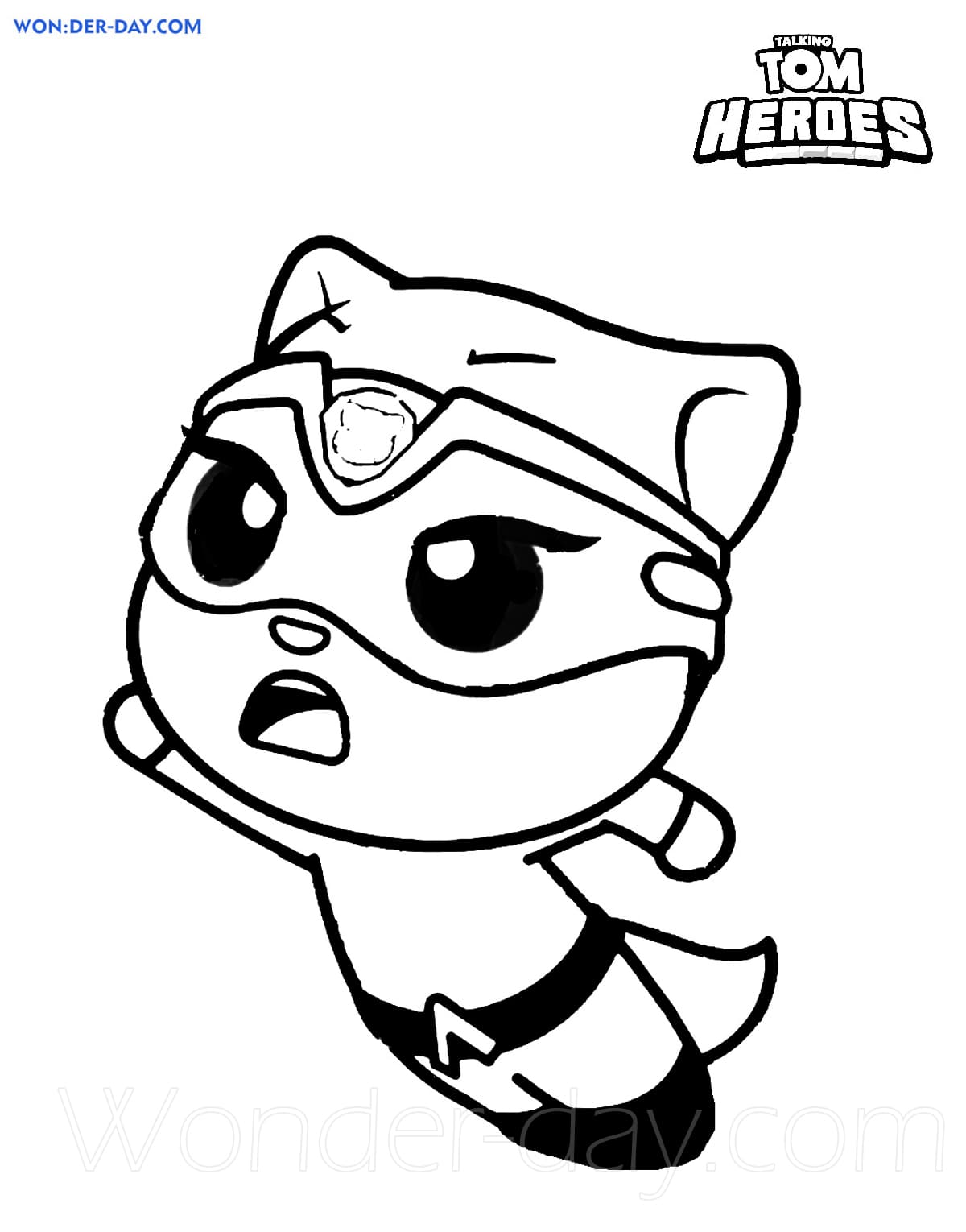 Talking Tom Heroes Coloring Pages - Print for Free