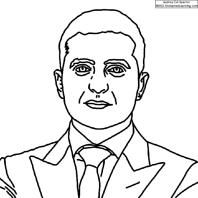 Volodymyr Zelenskyy Coloring Page - Enchanted Learning