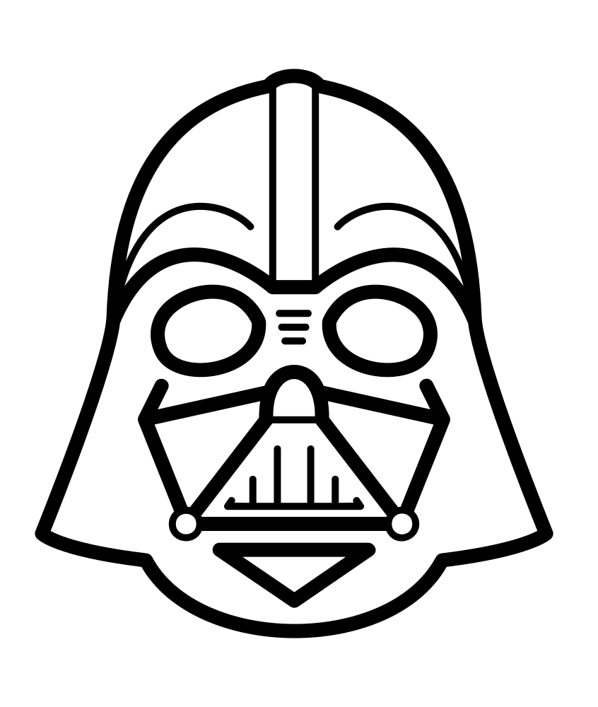 Darth Vader's Mask Coloring Page - Free Printable Coloring Pages for Kids