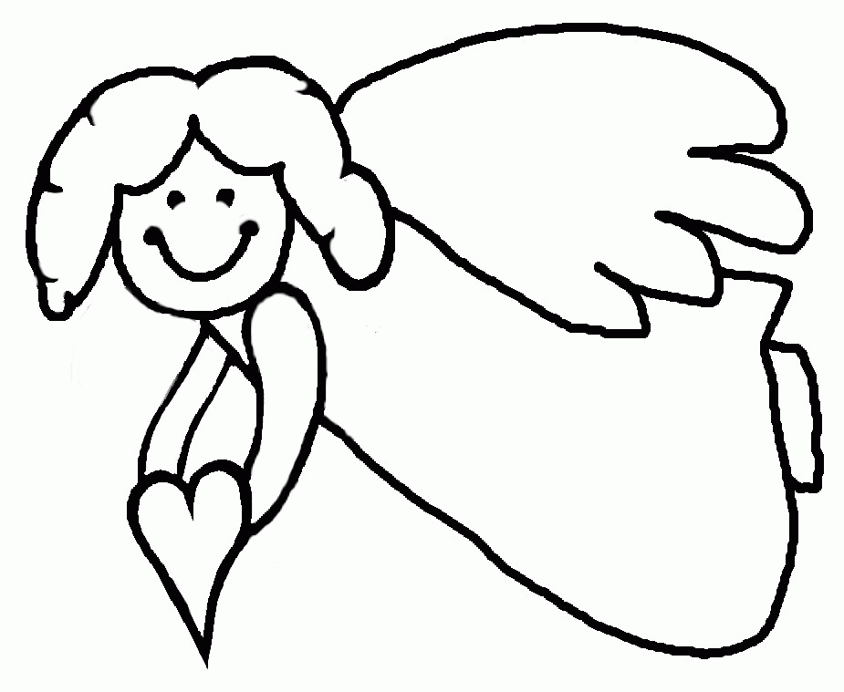 12 Pics of Simple Angel Coloring Pages - Angel Outline Coloring ...