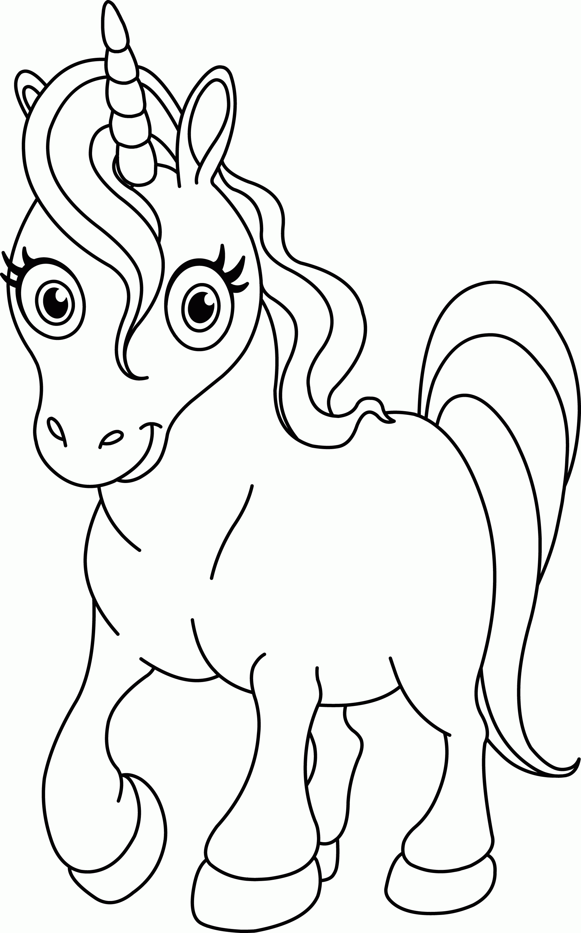 Unicorn And Rainbow Coloring Pages - Coloring Page