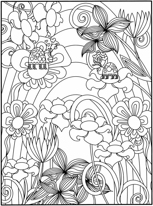 Garden And Flower Coloring Pages For Adults | COLORING WS