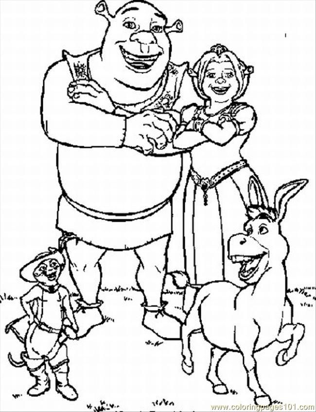 Coloring Pages Coloring Pages For Shrek Lrg (Cartoons > Monsters 