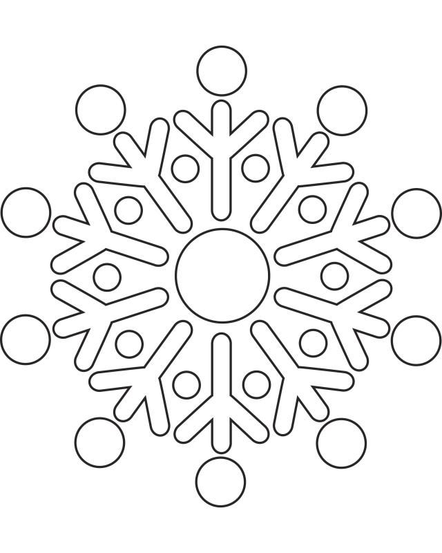Snowflake template 4 - Free Printable Coloring Pages
