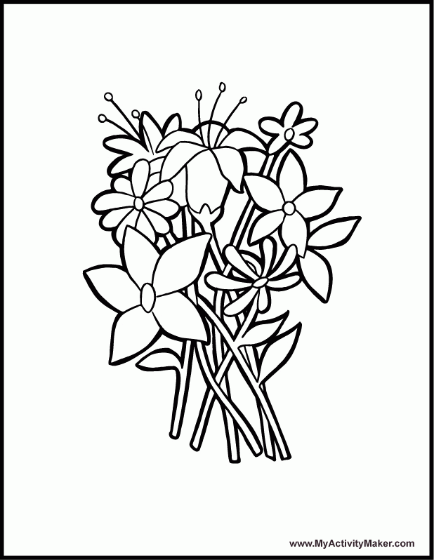 Nature Coloring Pages: Flowers Coloring Pages