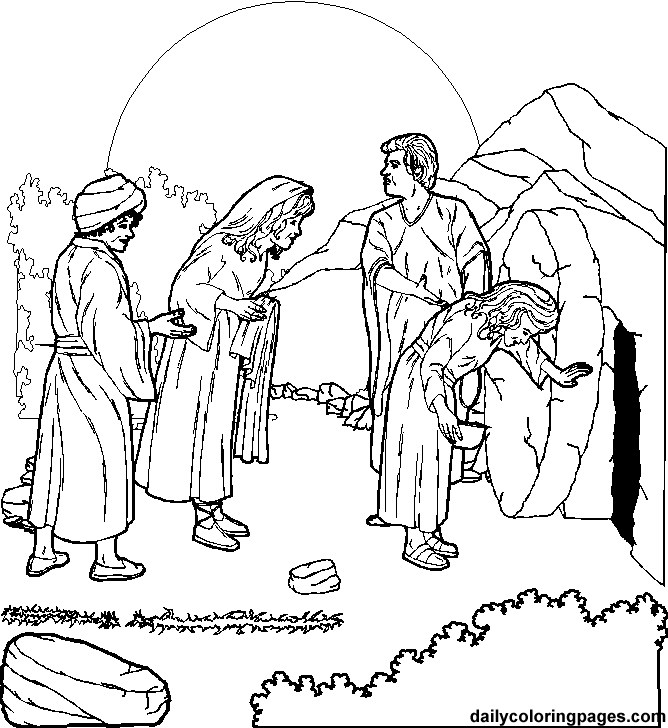 Crucifixion and Resurrection of Jesus Christ Coloring Pages