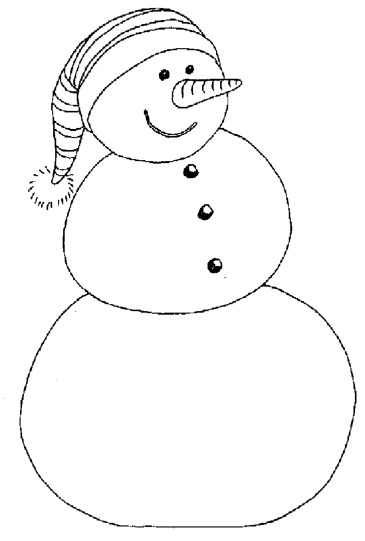 Funny Snowman of Christmas Coloring Page – Free Christmas Coloring 