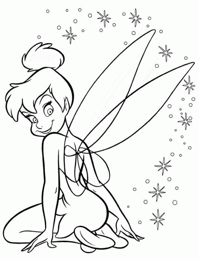 Tinkerbell colouring sheet | Di colouring activities
