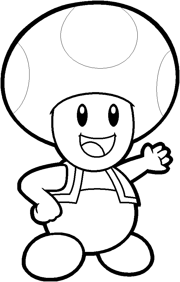Super Mario Coloring Pages super mario toad coloring pages – Kids 