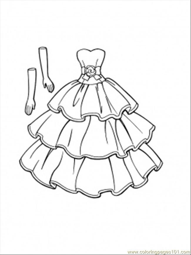 Coloring Pages This Dress Goes With Gloves (Entertainment 