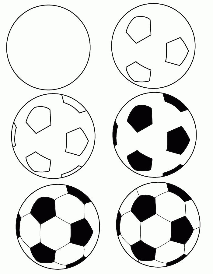 Drawing soccer ball