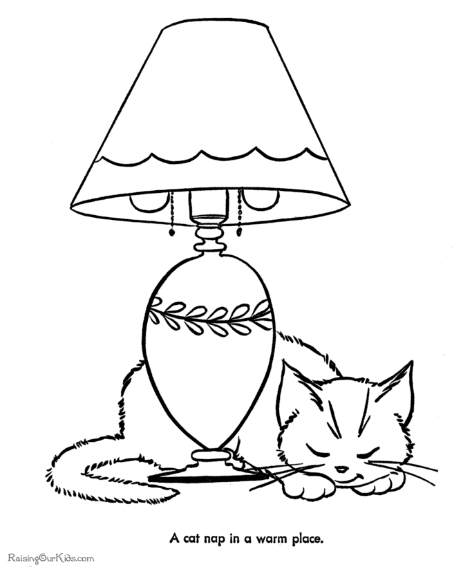 Coloring Pages of Cats 036