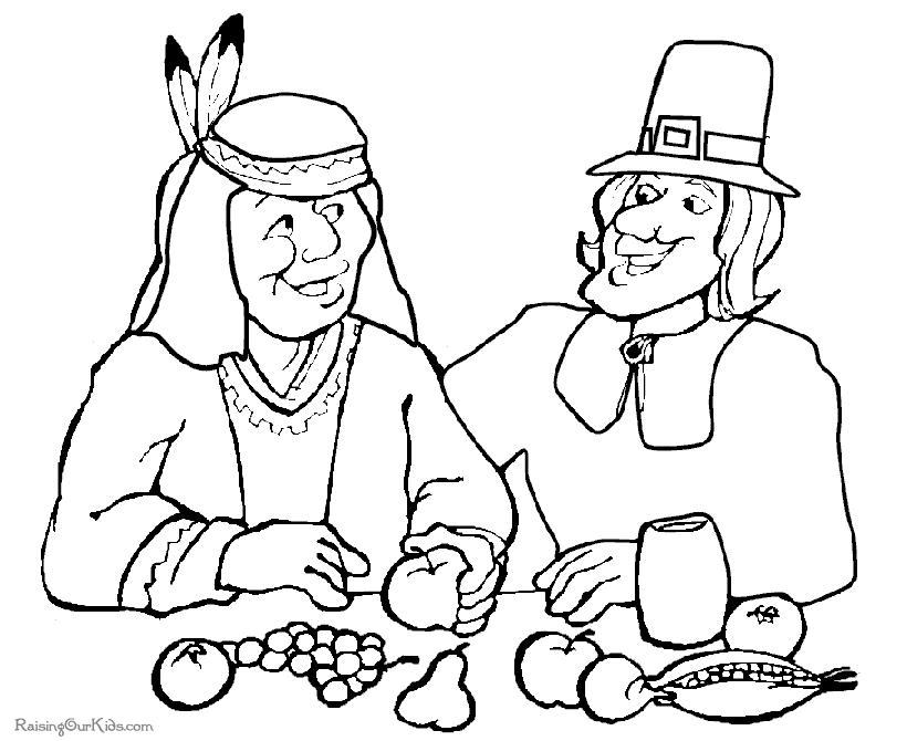 Printable Happy Thanksgiving Coloring Pages 014