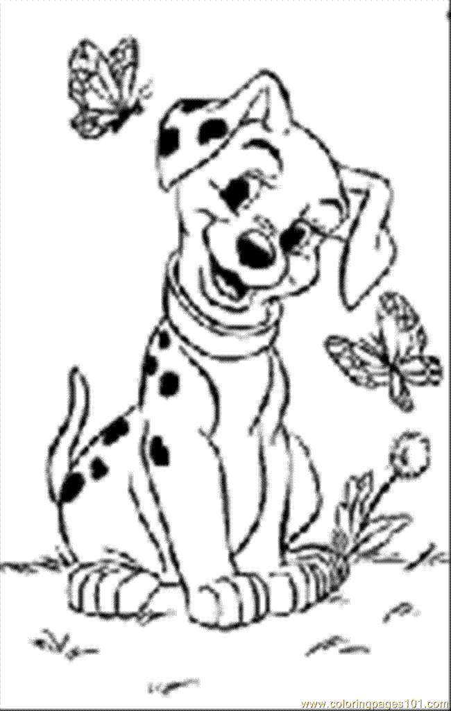 Coloring Pages T De Chiot Avec Des Papillons (Cartoons > 101 