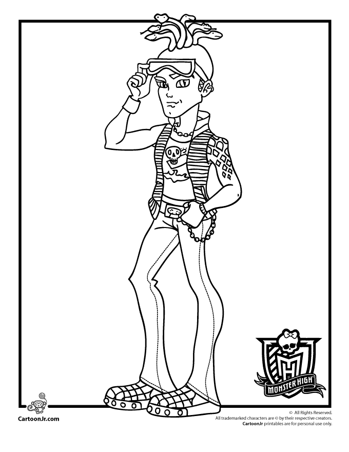 Monster High Coloring Pages | Cartoon Jr.