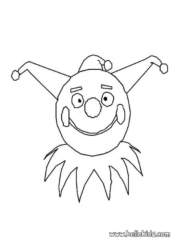 CIRCUS coloring pages - Clown mask