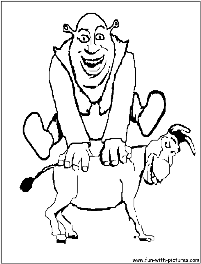 Shrek and Donkey Printable Coloring Pages For Kids | Great 