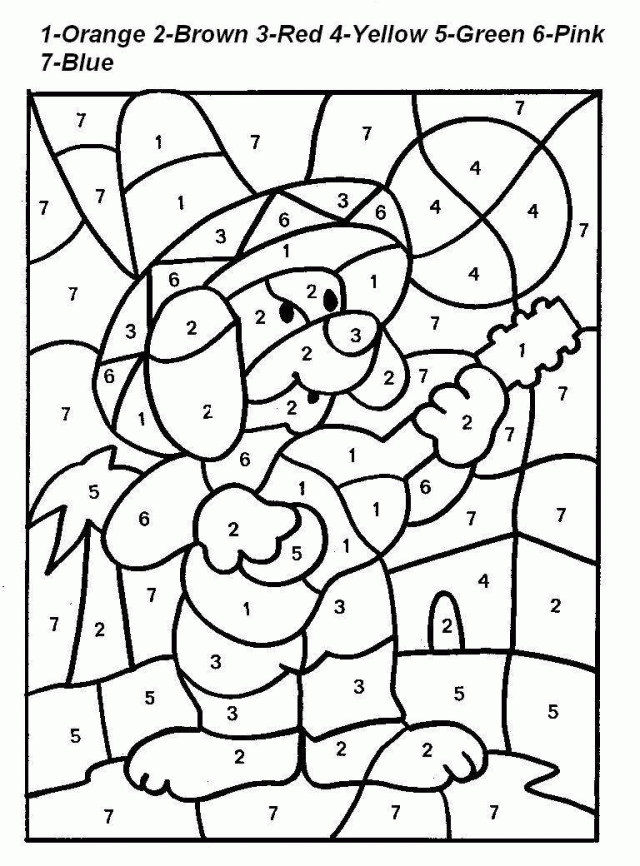 Color By Number Coloring Pages Drawing And Coloring For Kids 