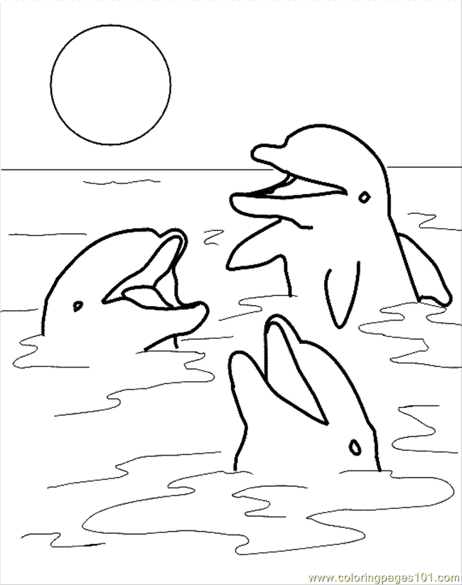 Coloring Pages Dolphin Coloring Page 12 (Mammals > Dolphin) - free 