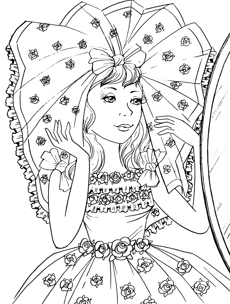 most beautiful little bride coloring pages for kids | Great 