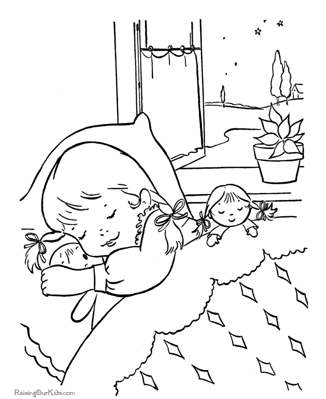 Sleeping Coloring Pages Images & Pictures - Becuo