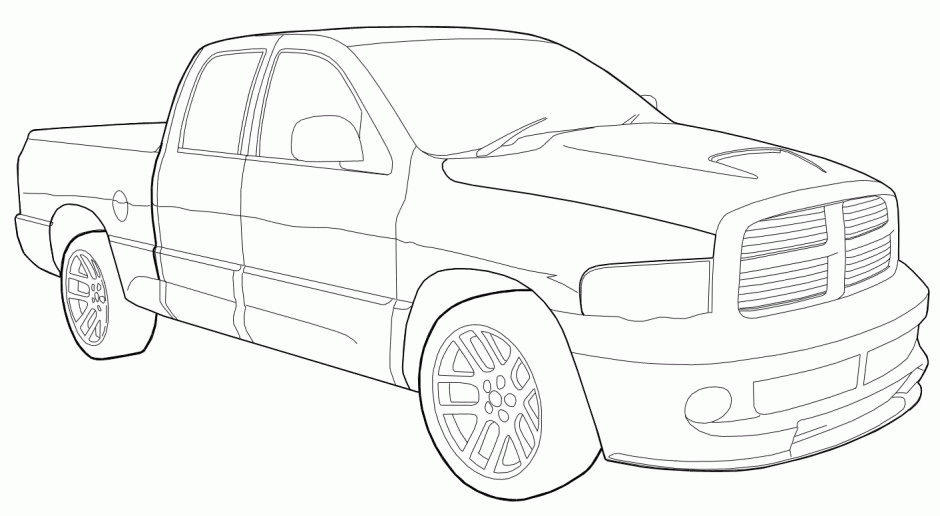 Dodge Dakota Truck Coloring For Kids At Coloring Pages Book For 