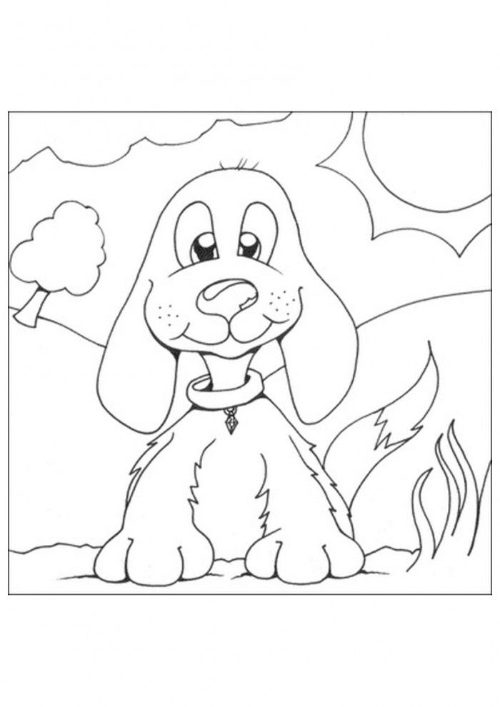 Puppy Coloring Pictures For Kids