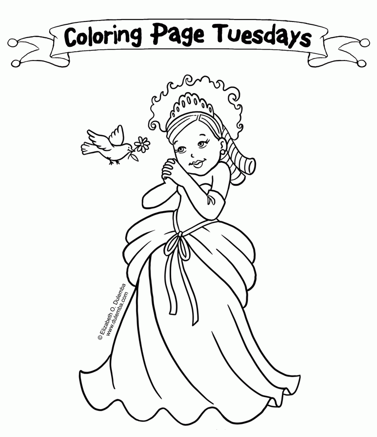 little miss princess Colouring Pages