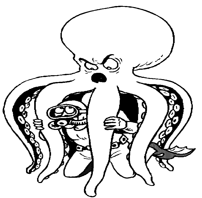 Cute Octopus Coloring Page | Clipart Panda - Free Clipart Images