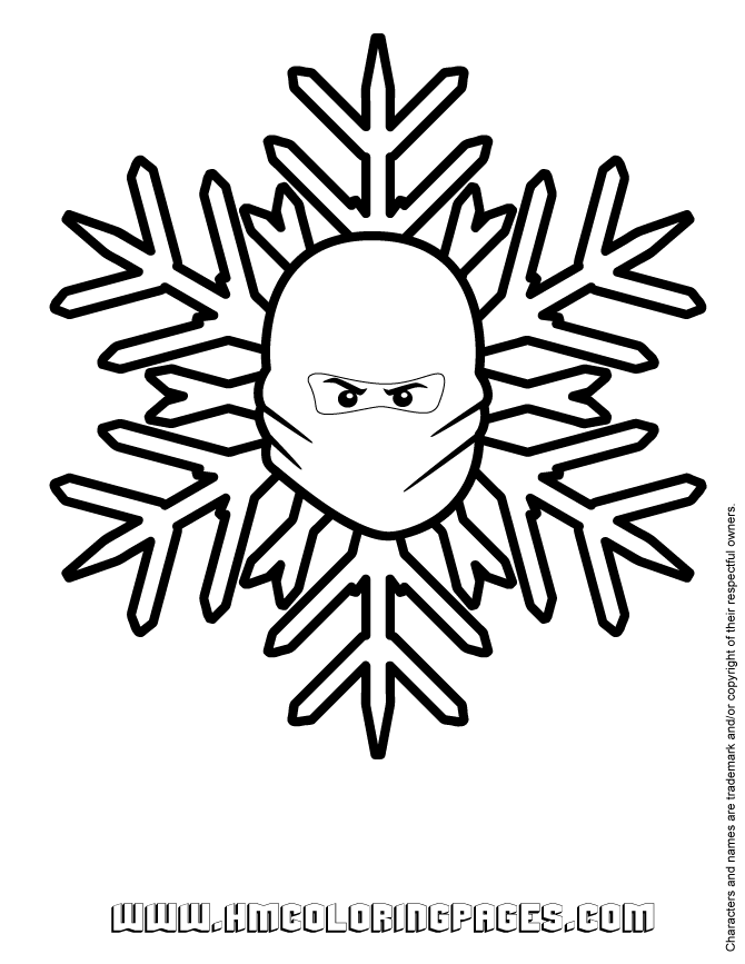 Lego Ninjago Christmas Snowflake Coloring Page | Free Printable 