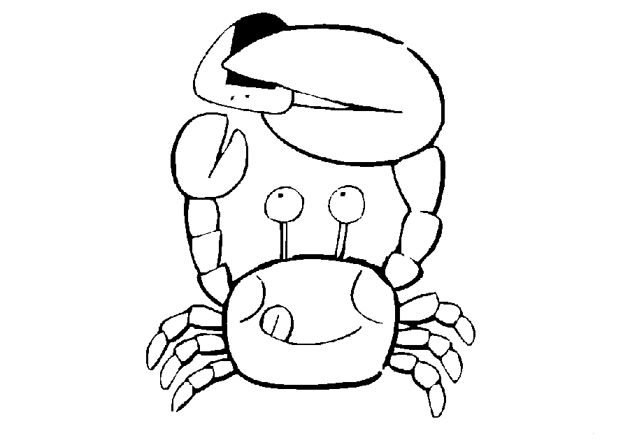 Animal Coloring Kids Free Crab Animal Coloring Page To Print For 