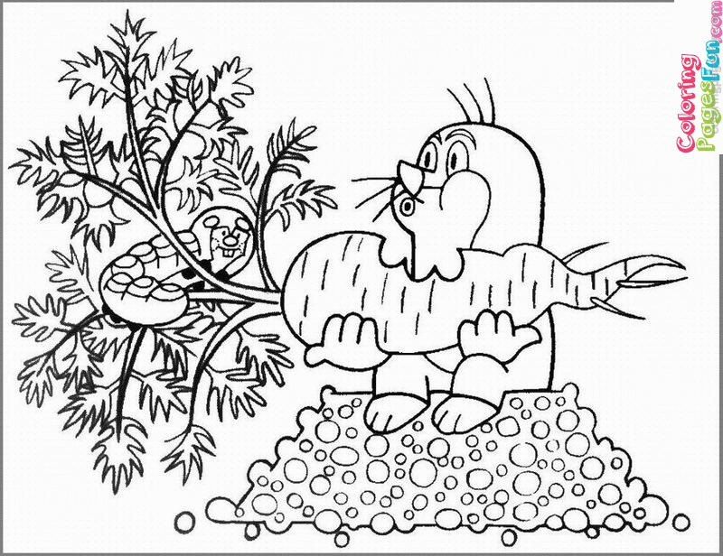 Mole Coloring Page - Coloring Nation