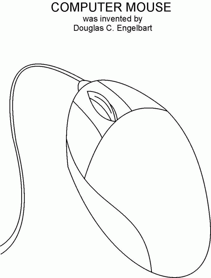 Computer Mouse Coloring Pages | 99coloring.com