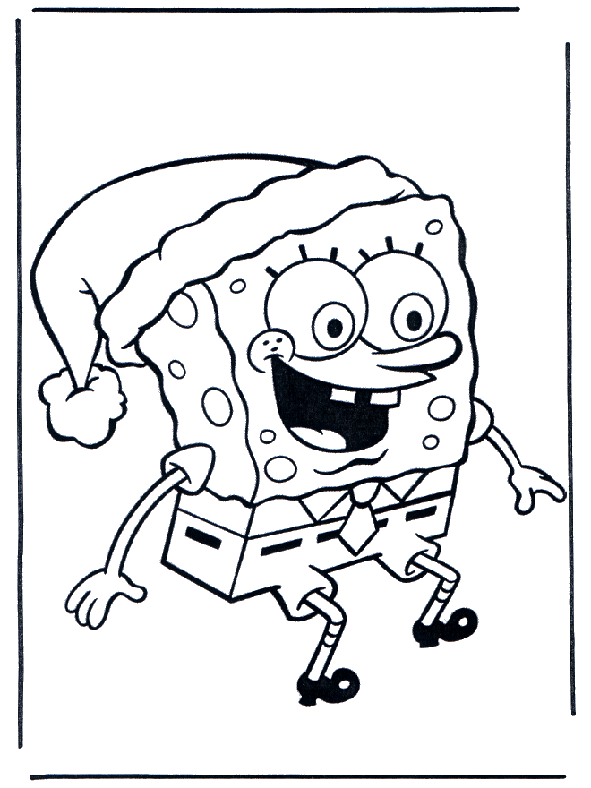 Sponge Bob Christmas Colouring Pages (page 3)