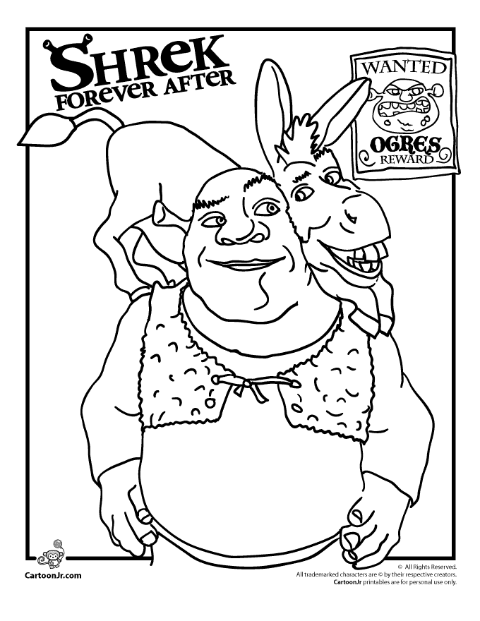 Shrek Coloring Pages For Kids 70 | Free Printable Coloring Pages