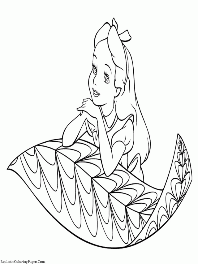 Alice In Wonderland Tea Party Coloring Pages Alice In Wonderland 