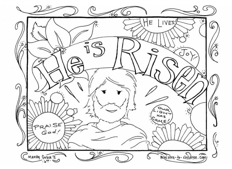 Easter Christian Coloring Pages Coloring Book Area Best Source 