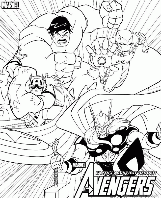 vemarvel avengers Colouring Pages