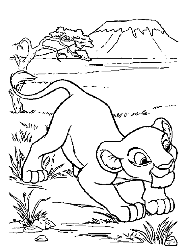 Little Nala Coloring Page | Kids Coloring Page