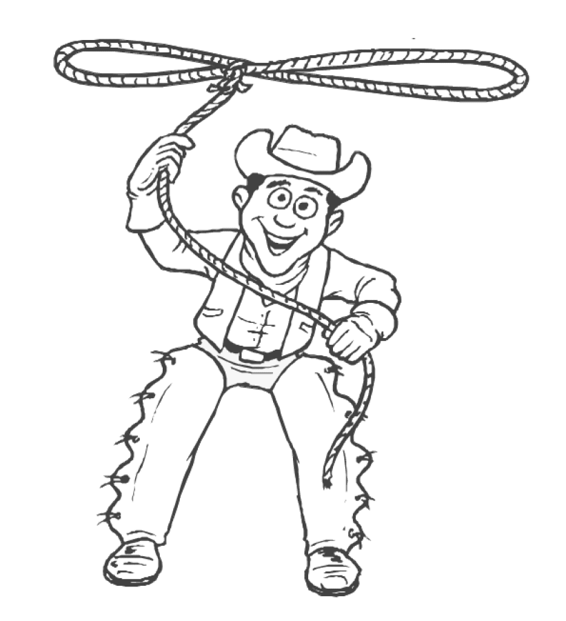 Coloring Page - Cowboy coloring pages 8