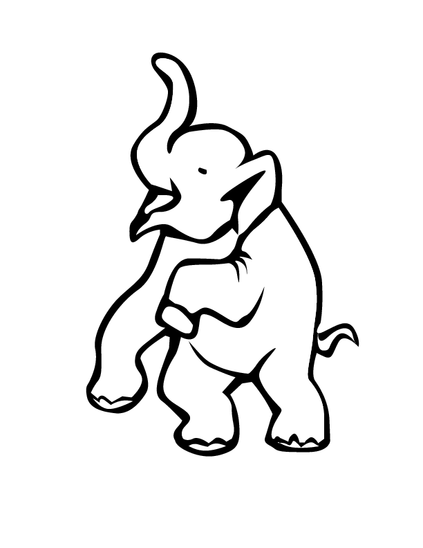 circus elephant printable coloring in pages for kids - number 2827 