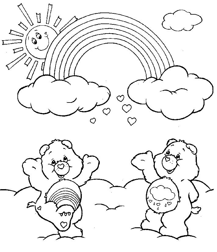 Care Bears Rainbow Coloring Page | beertjes