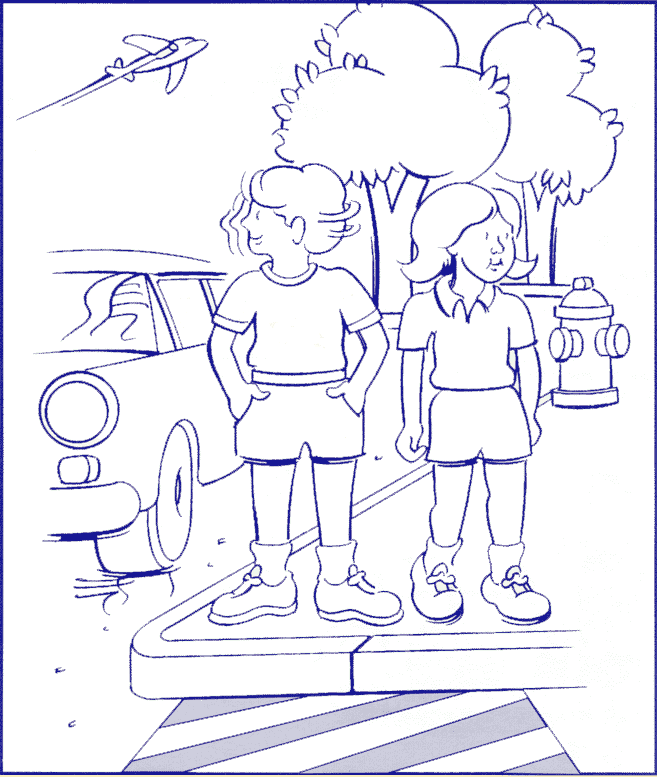 School Bus, Pedestrian Safety, and Fun Coloring Pages