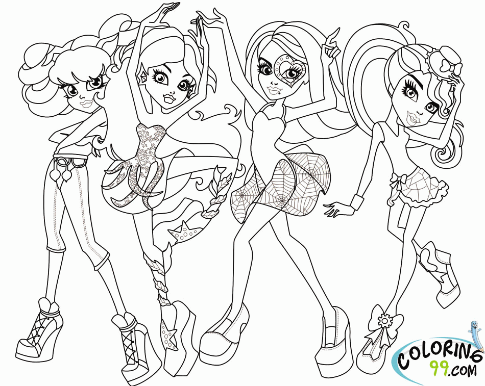 Monster High Class Dance Coloring Pages | Coloring99.
