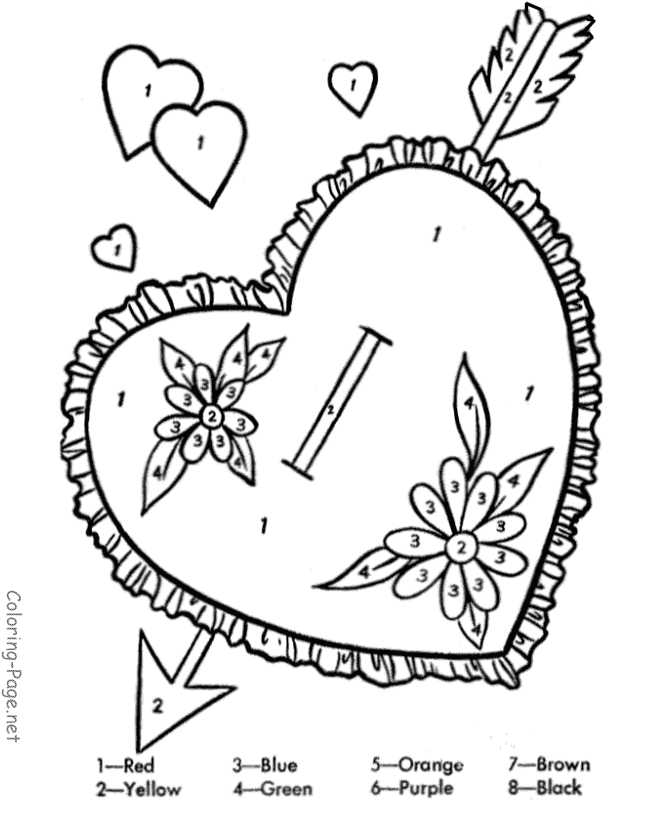 Free Printable Color By Number Coloring Pages