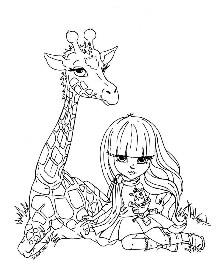 Giraffe by *JadeDragonne | Printable Art/Coloring Pages