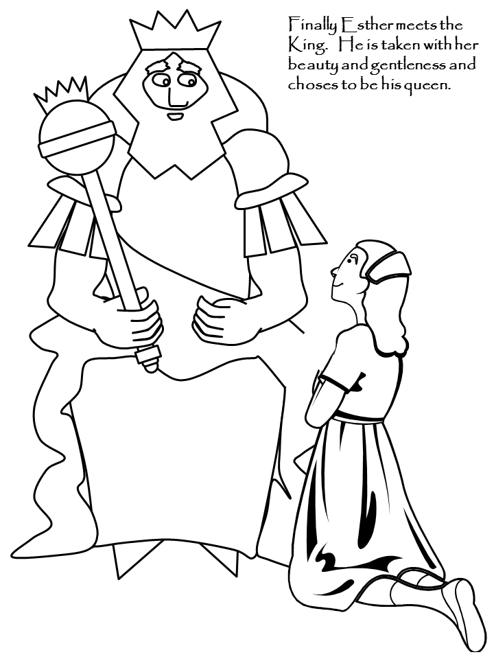 Printable Esther4 Bible Coloring Pages