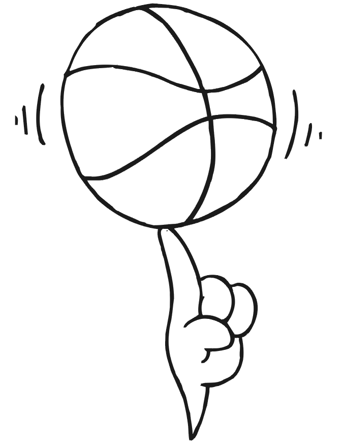a basketball Colouring Pages