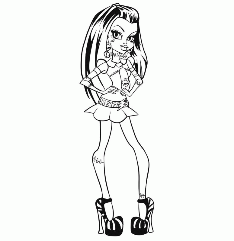 Monster high pages to print | coloring pages for kids, coloring 