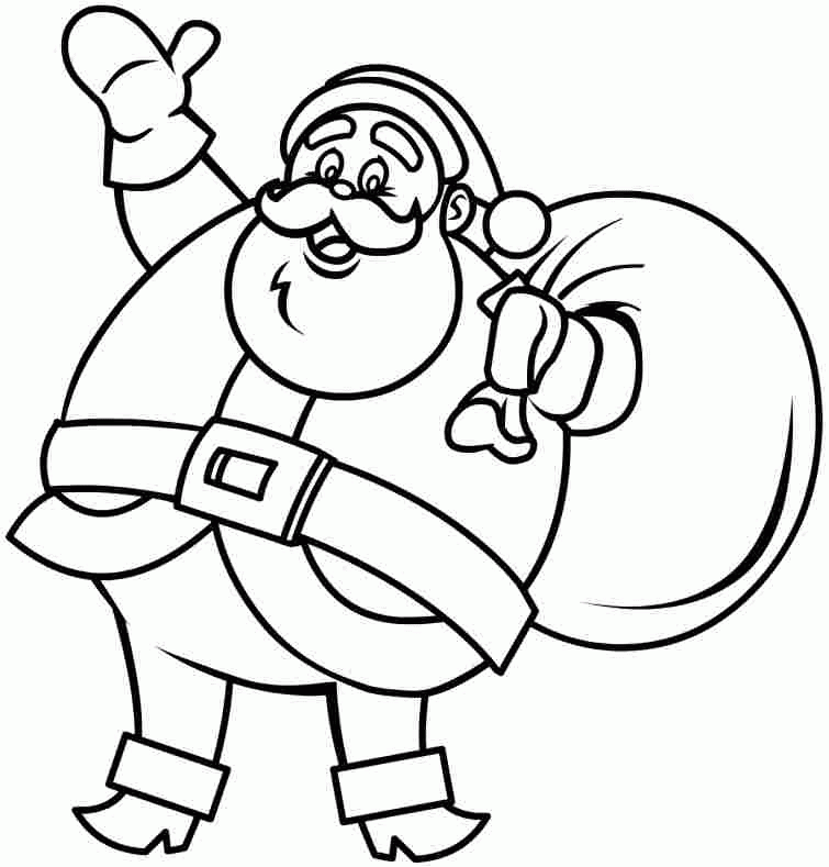 Free Printable Coloring Sheets Christmas Santa Claus For Kids #